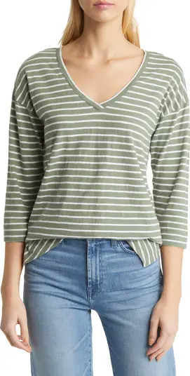 Drop Shoulder V-Neck T-Shirt | Nordstrom