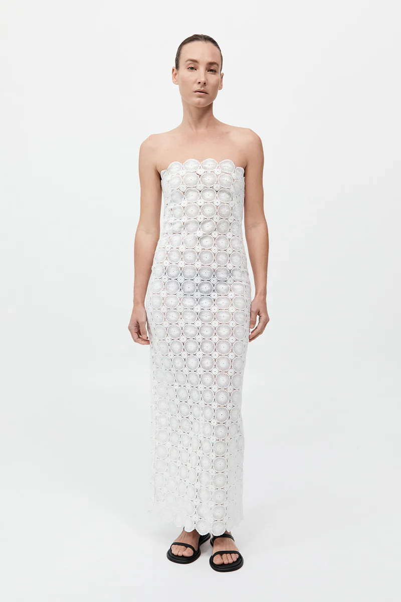 Doily Column Dress - White | St. Agni (US, UK, EU)