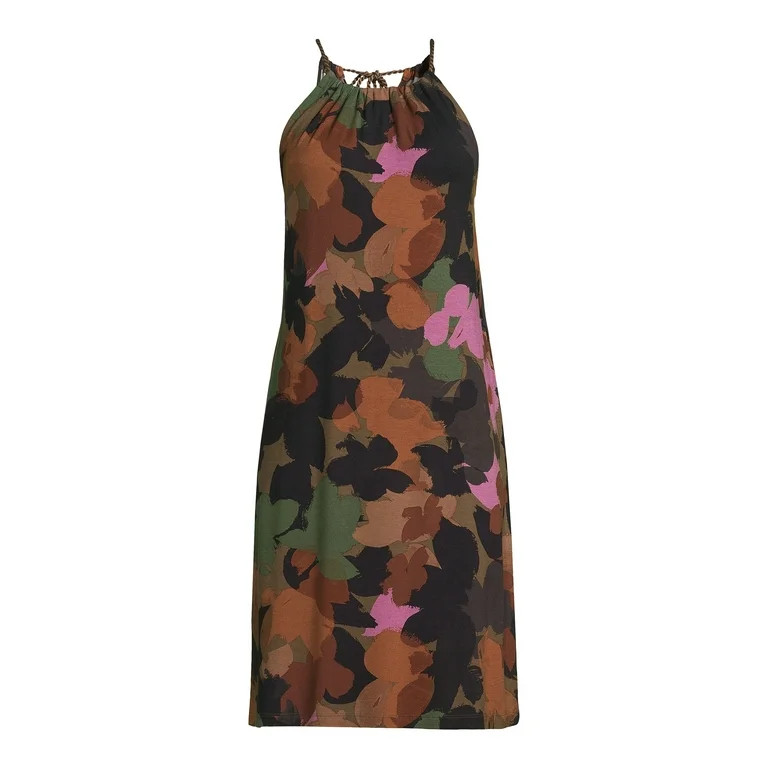 Time and Tru Women's Halter Knit Dress, Sizes XS-XXXL - Walmart.com | Walmart (US)