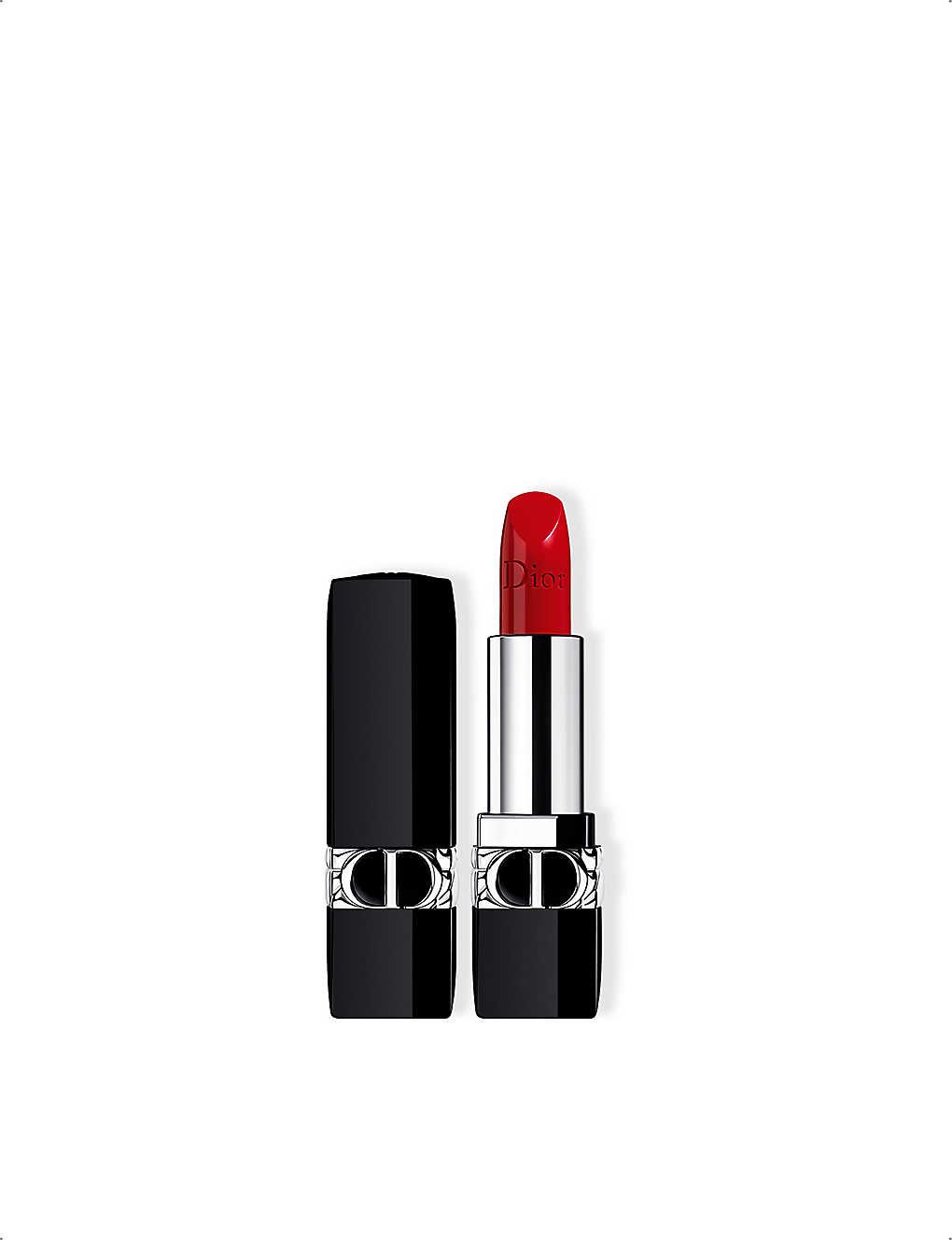 DIOR Rouge Dior satin refillable lipstick 3.5g | Selfridges