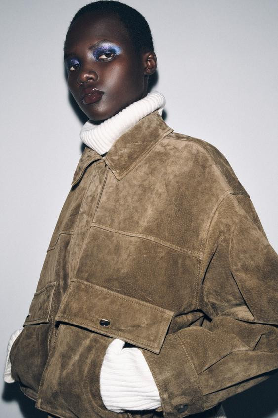 100% LEATHER BOMBER JACKET | Zara UK