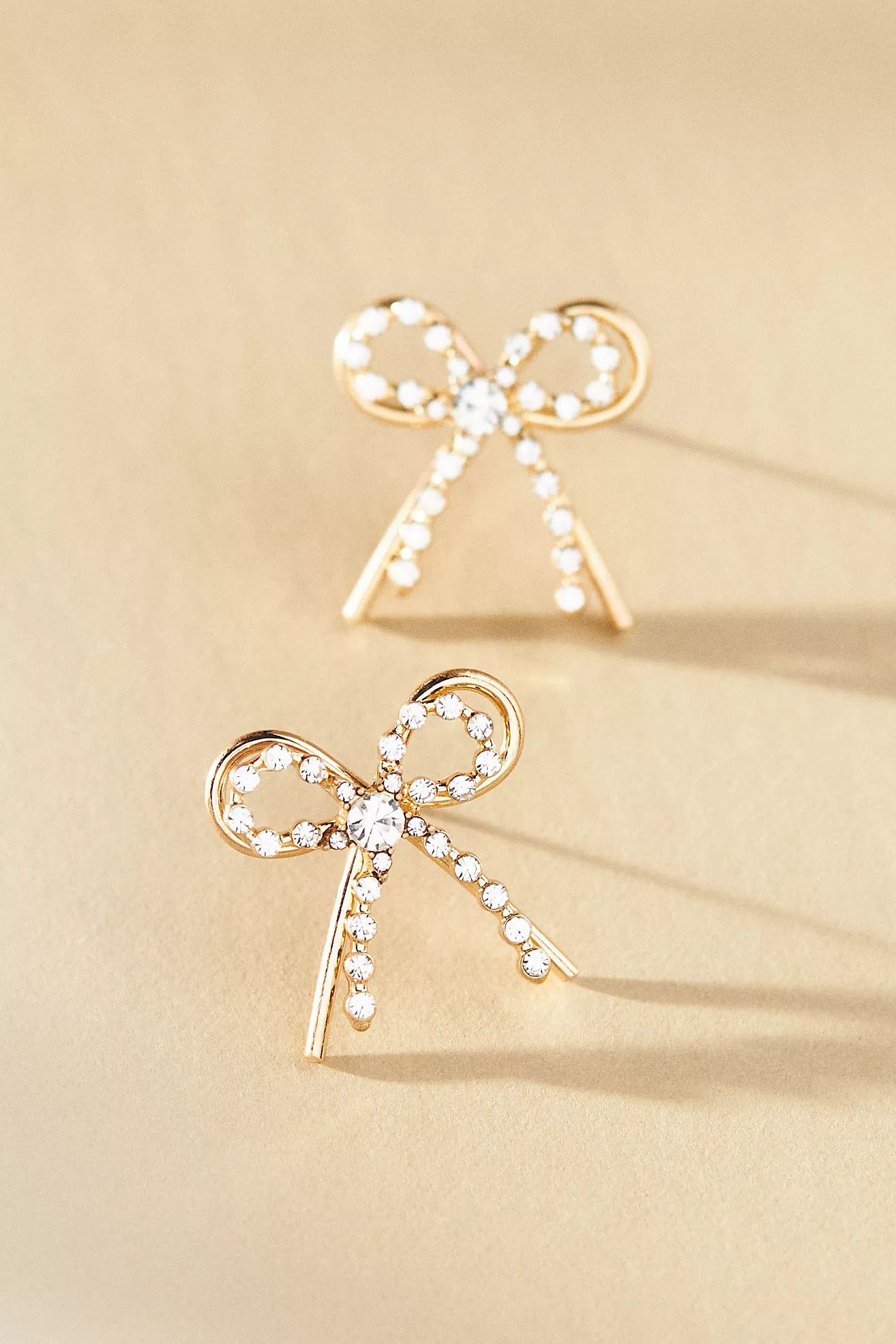 Rhinestone Bow Post Earrings | Anthropologie (US)
