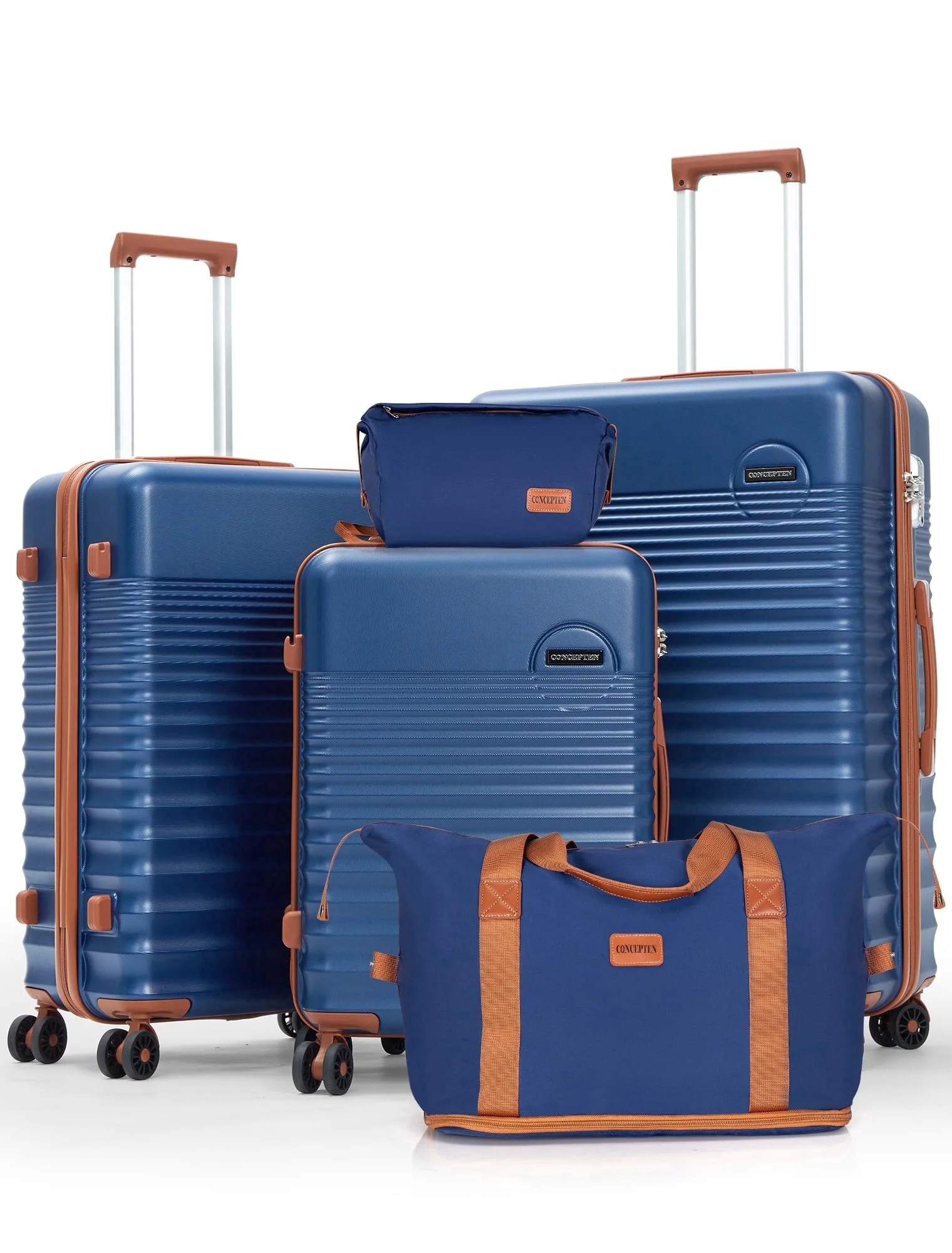 Concepten 5-piece hard shell luggage set, airline approved lightweight rolling luggage with TSA l... | Walmart (US)