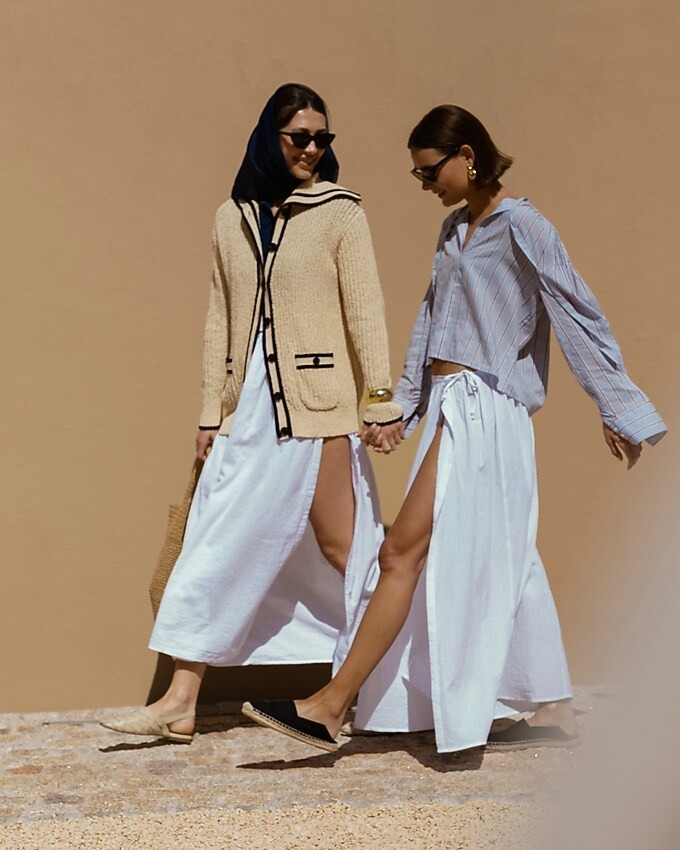 Beach cotton midi skirt | J. Crew US