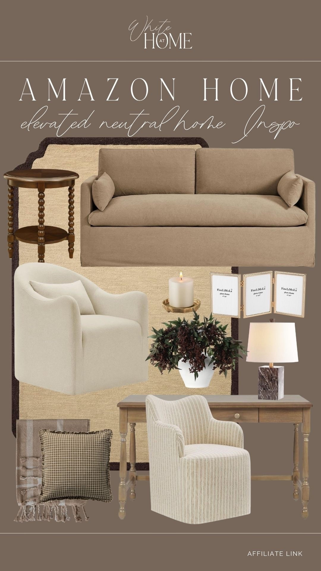 Cozy, elevated, and livable! I love this neutral living inspiration, all from Amazon. Beautiful tones and textures, high quality and style, and affordable price points.