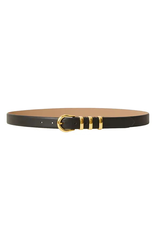 B-Low the Belt Kad Leather Belt in Black Gold at Nordstrom, Size Medium | Nordstrom