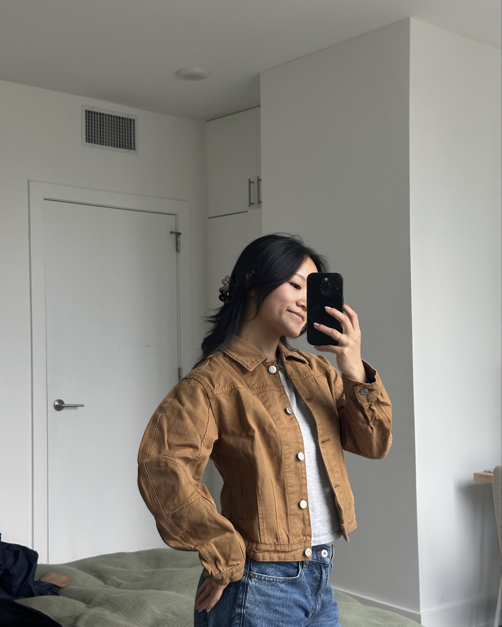 size s petite - rigid denim, no stretch