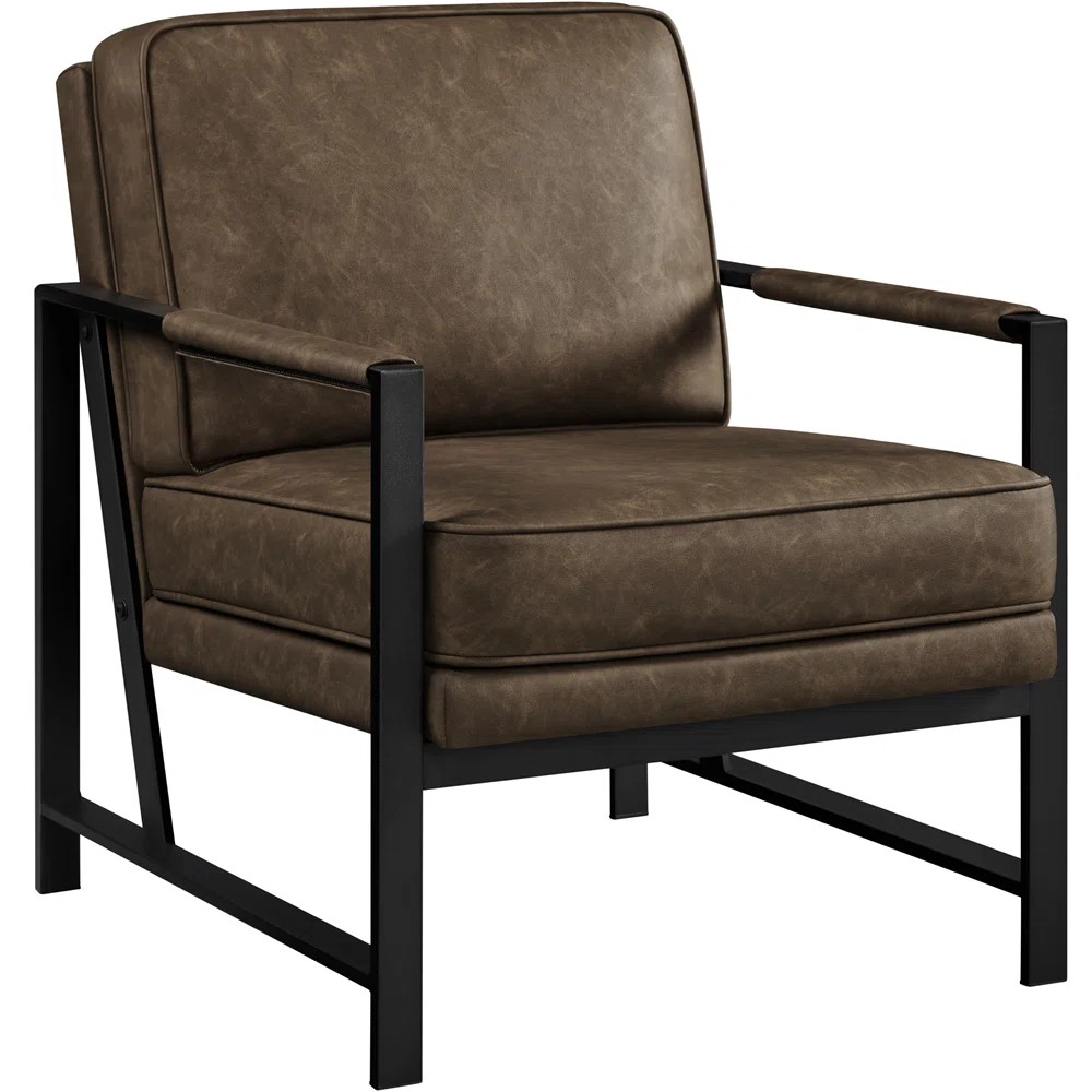 25.5" W Upholstered Armchair with Removable Seat & Back Cushion | Wayfair North America