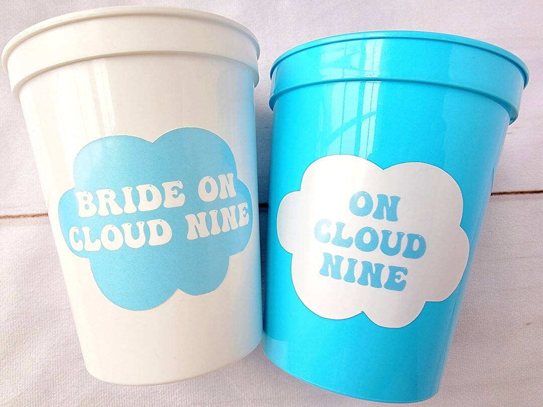 On Cloud Nine Bachelorette Party Cups Cloud 9 Bachelorette Cups Cloud Party Cups Cloud Cups Bache... | Etsy (US)