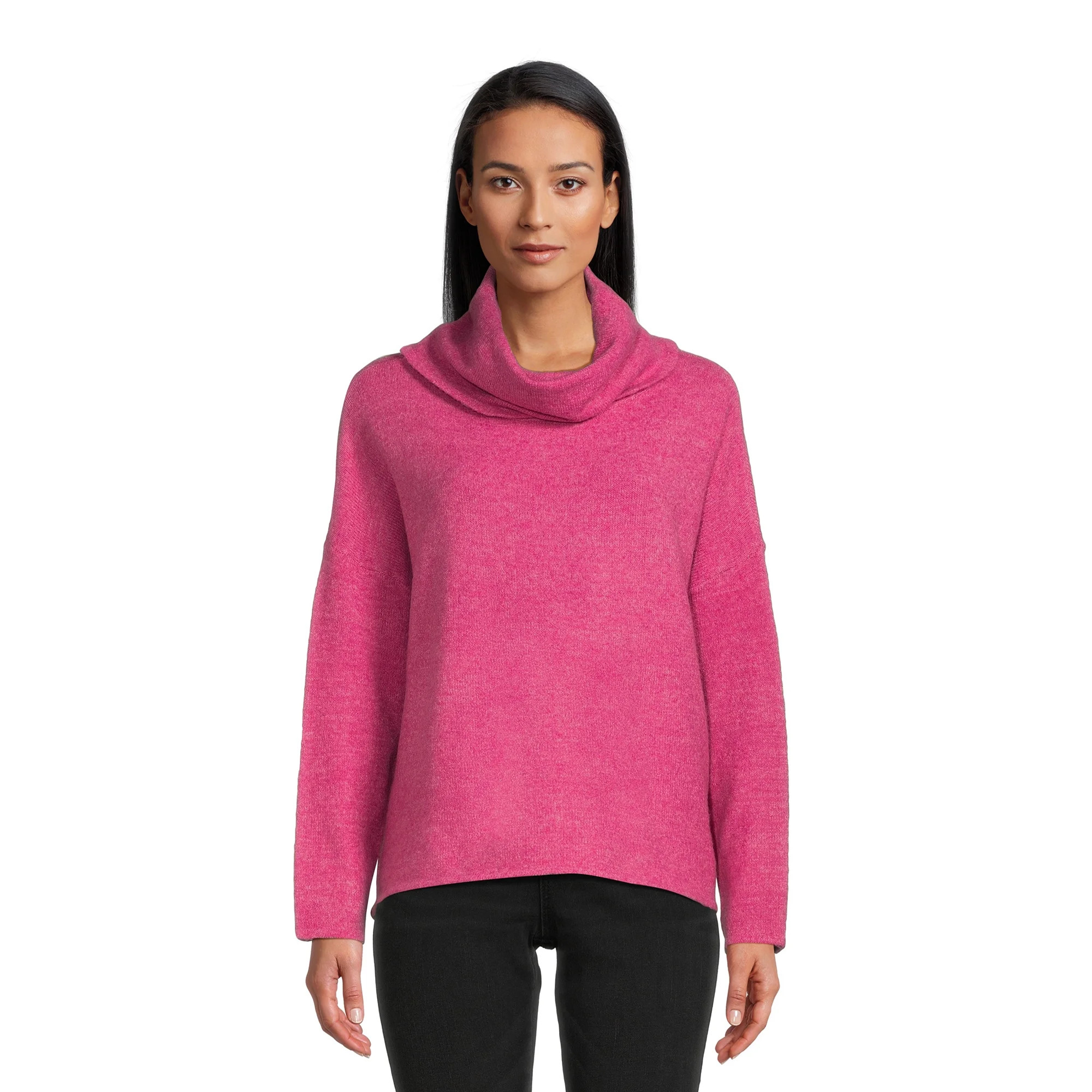 Dreamers by Debut Womens Cowl Neck Pullover Long Sleeve Sweater | Walmart (US)