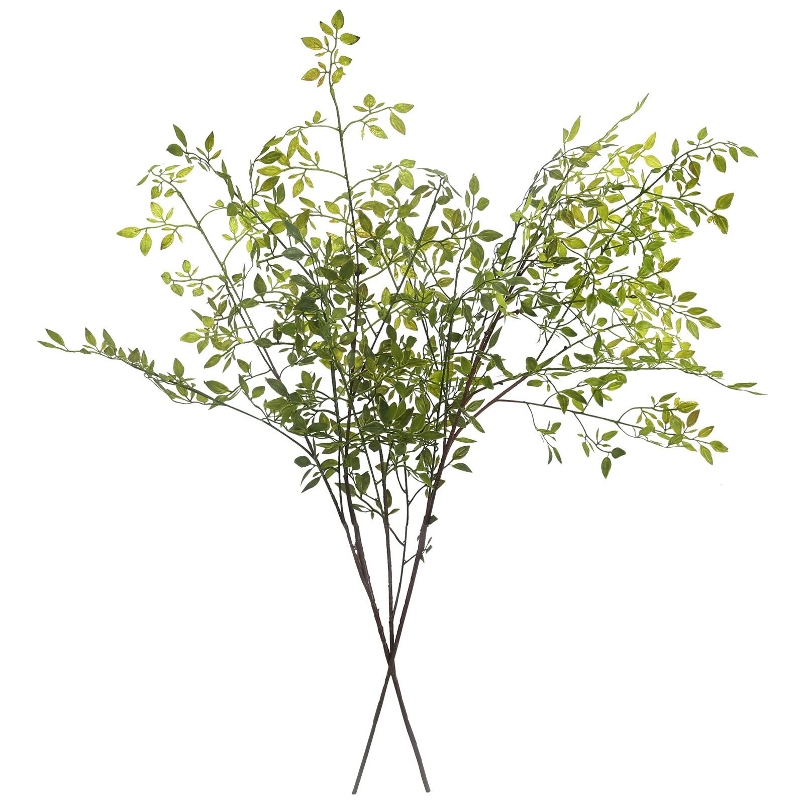 Melorca&Guilla Artificial Plants,2PCS 43.3" Green Nandina Faux Branches for Vase,Artificial Plant... | Amazon (US)