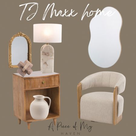 TJ maxx home 


Swivel chair, barrel chair, puddle mirror, marble lamp, transitional decor

#LTKFindsUnder100 #LTKFindsUnder50 #LTKHome