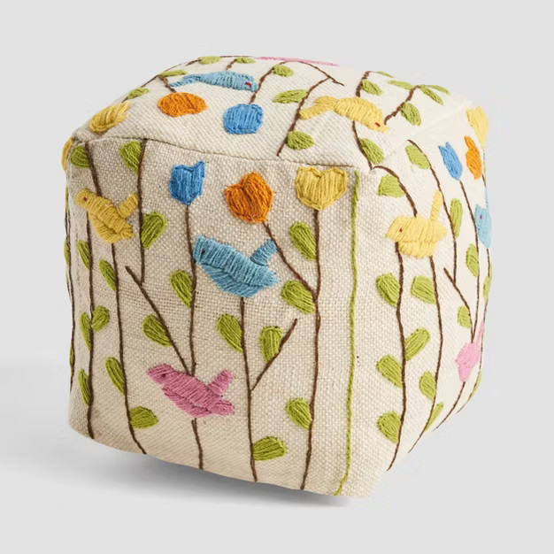Almodi Boho Wool Ottoman Pouf - Christopher Knight Home | Target