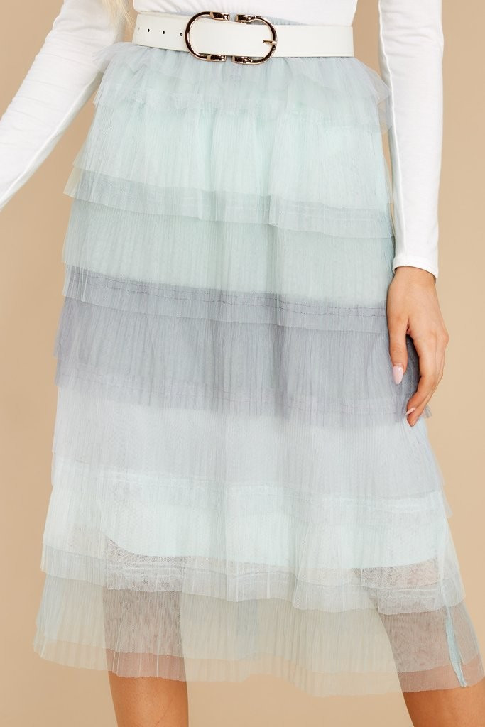 Dream Of Me Blue Multi Midi Skirt | Red Dress 