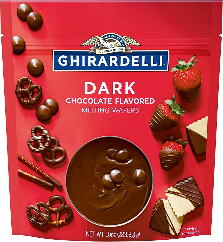 Ghirardelli Dark Chocolate Flavored Melting Wafers, 10 OZ Bag (6 Pack) | Amazon (US)