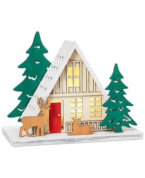Chalet You Stay, Cabin with LED, Created for Macy's | Macys (US)
