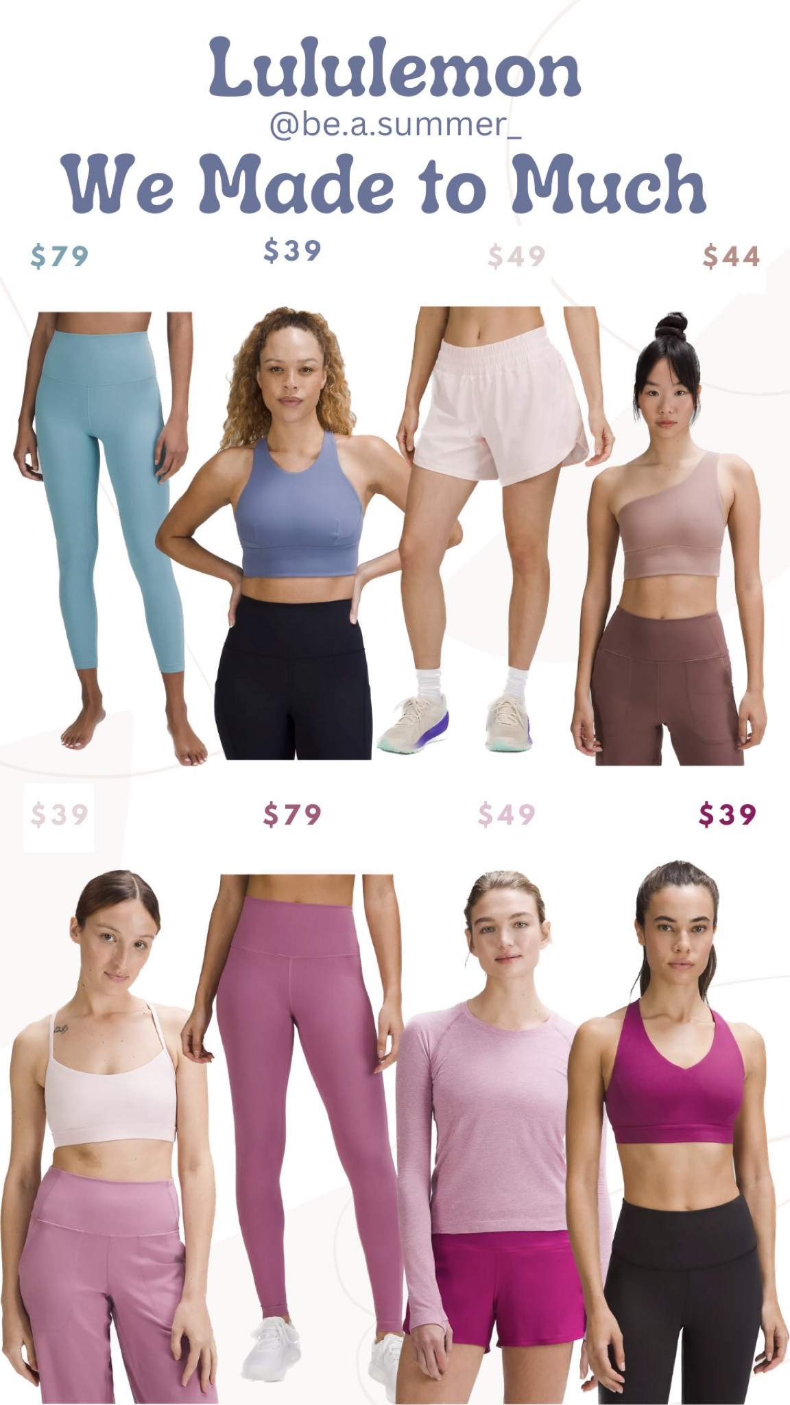 Lululemon - We Made to Much Summer Edition!

#hocsummer #summer

#LTKFitness #LTKstyletip #LTKfamily