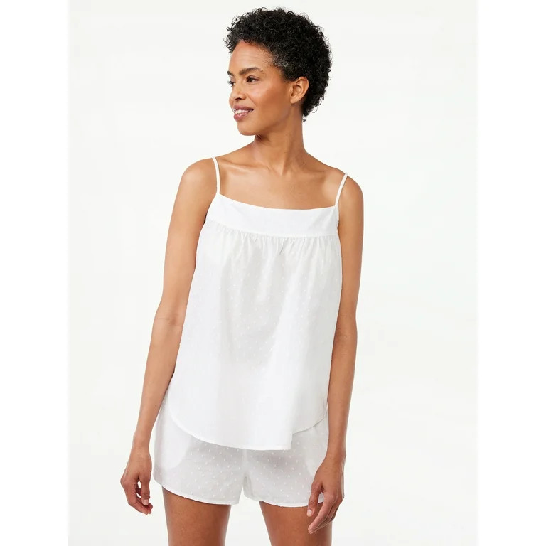 Joyspun Women's Swiss Dot Cami Top and Shorts Sleep Set, 2-Piece, Sizes S to 3X | Walmart (US)