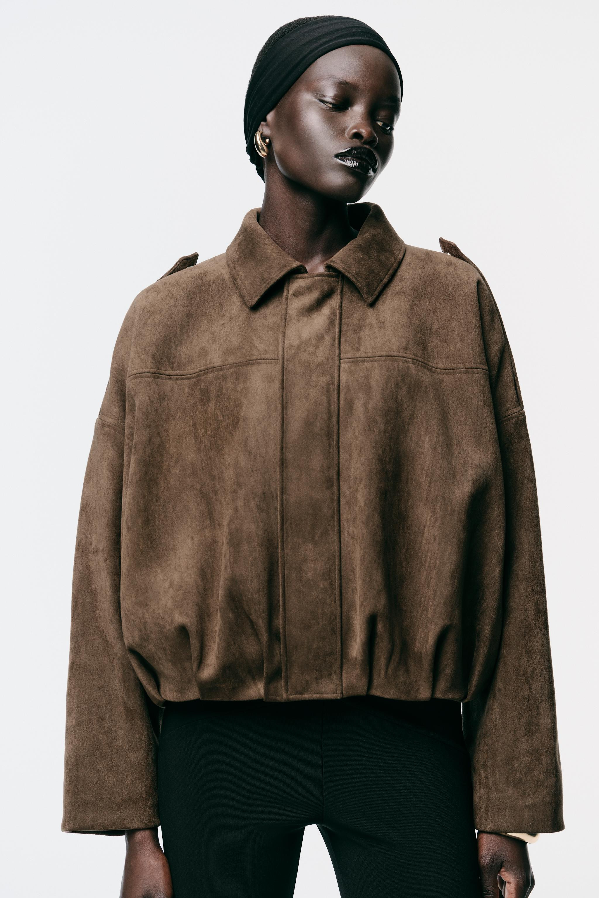SUEDE EFFECT BOMBER JACKET | Zara US