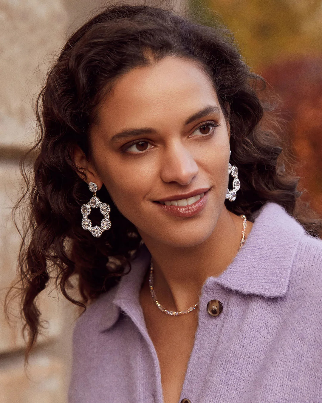 Silver Crystal Mini Hoop Earrings | Soru Jewellery