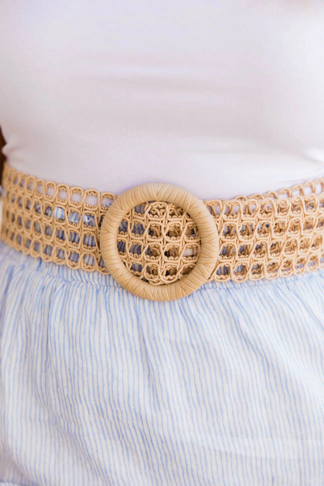 Summer Daydream Net Beige Belt | Pink Lily