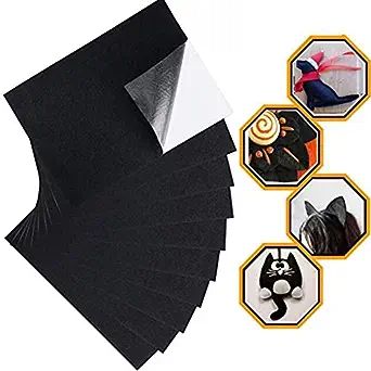 RZJZGZ Adhesive Felt Sheet Black Felt 7.9x11.8in 1mm Fabric Adhesive Sticky Back Felt Sheets for ... | Amazon (US)