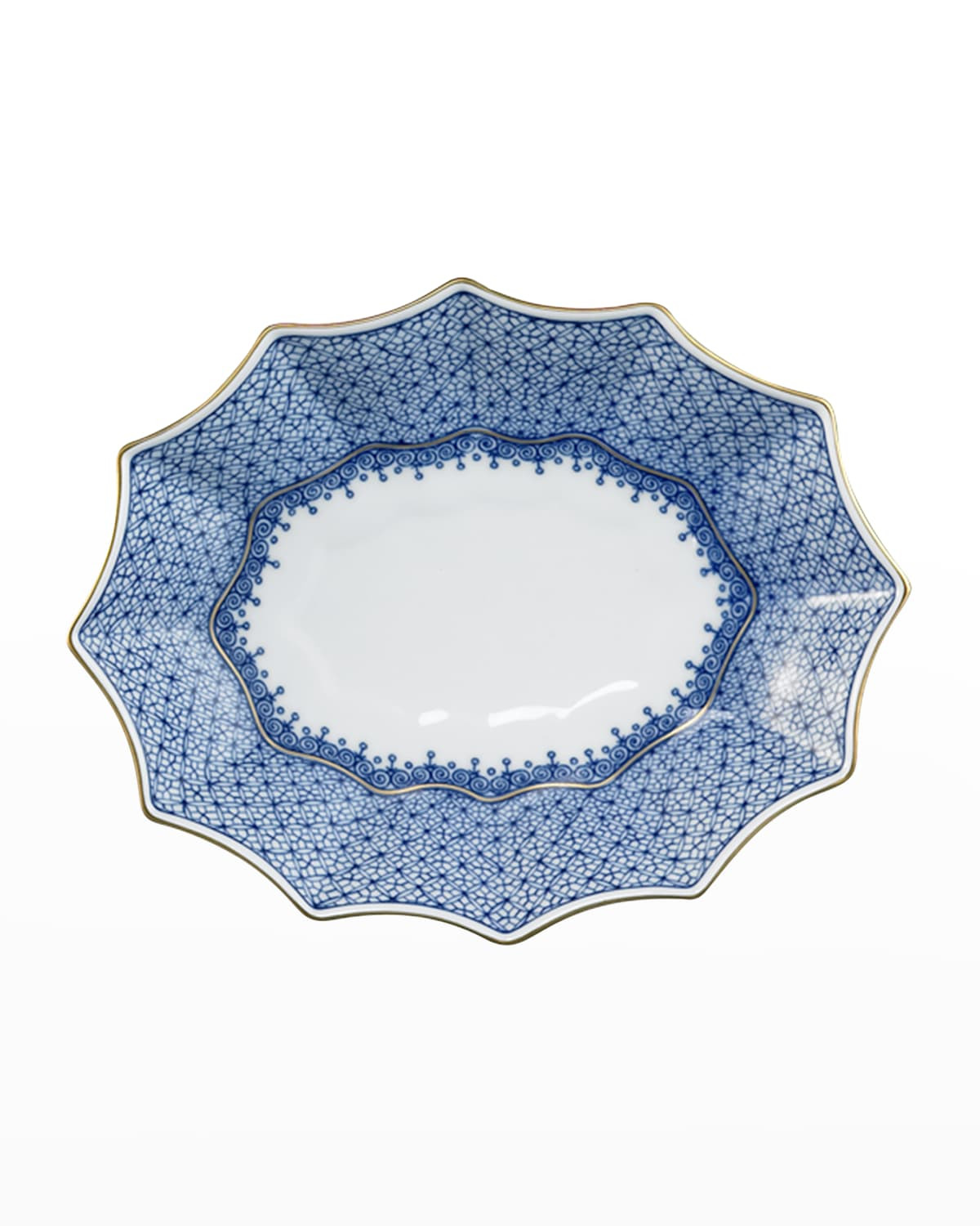 Blue Lace 12-Sided Lobed Small Tray | Horchow