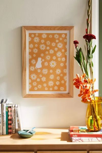 Jimmy Tan Hidden Cat 44 Flowers Fall Art Print | Urban Outfitters (US and RoW)