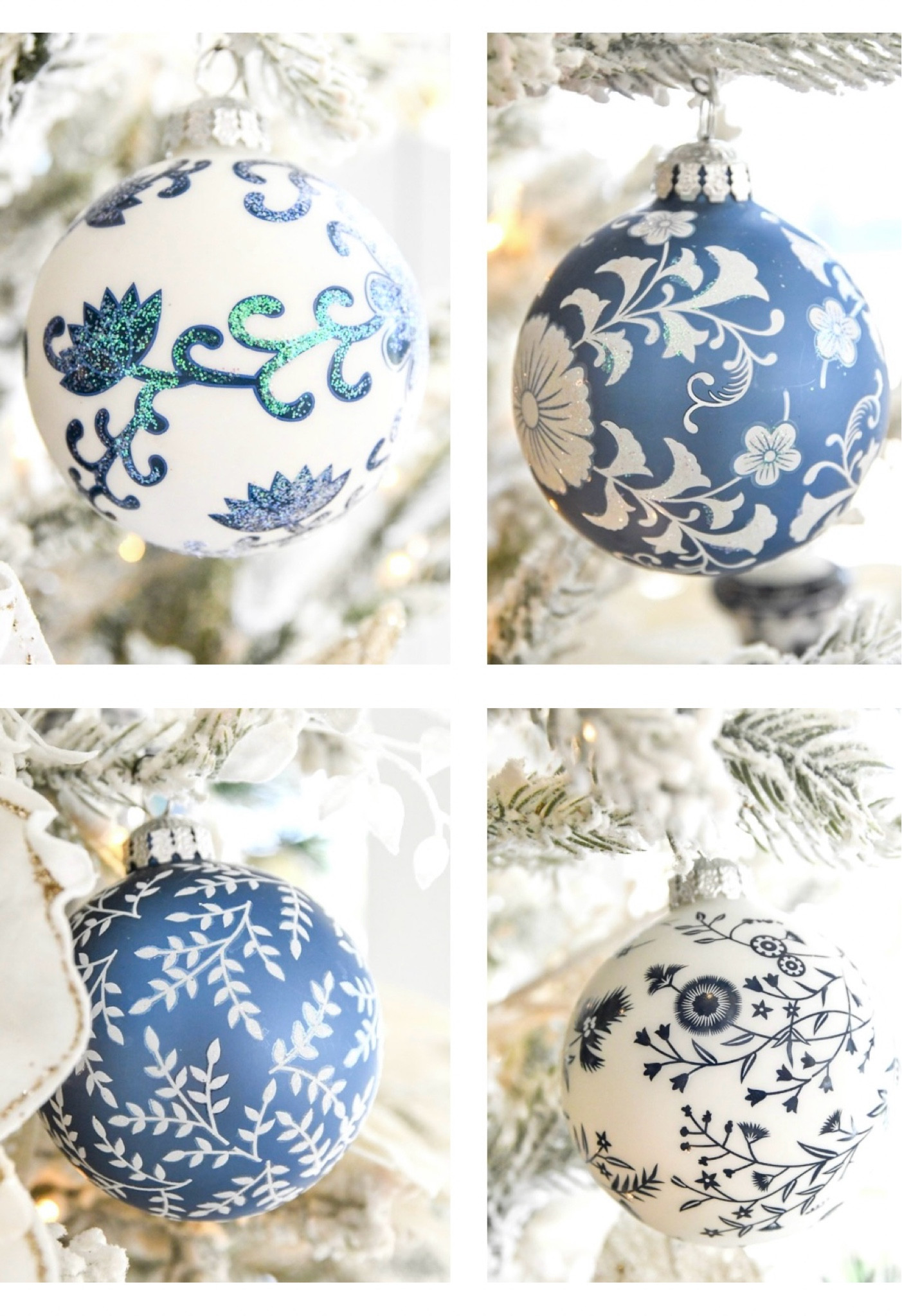 Beautiful blue and white Christmas ornaments 
Chinoiserie tree decor


#LTKSeasonal #LTKhome
