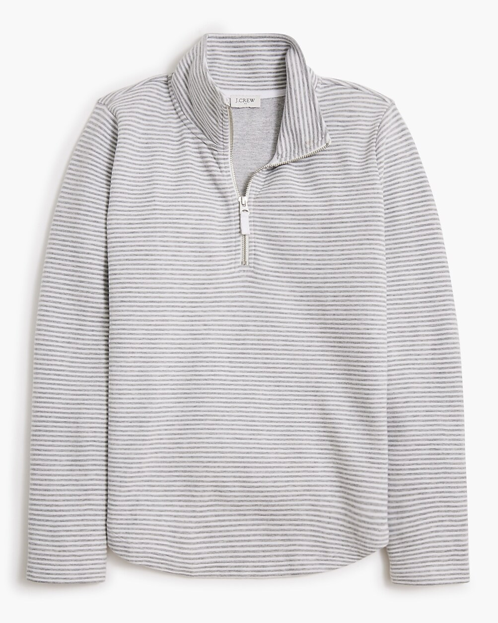 Striped terry half-zip pullover | J.Crew Factory