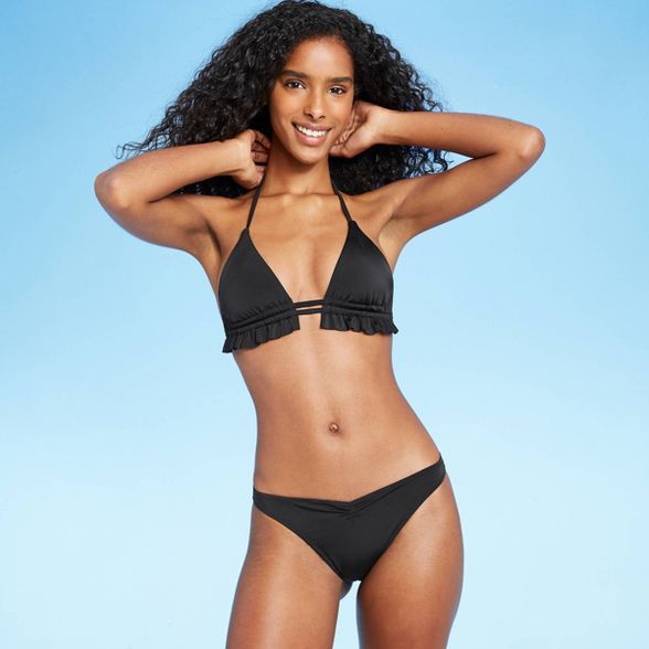 Women's Ruffle Triangle Bikini Top - Shade & Shore™ | Target