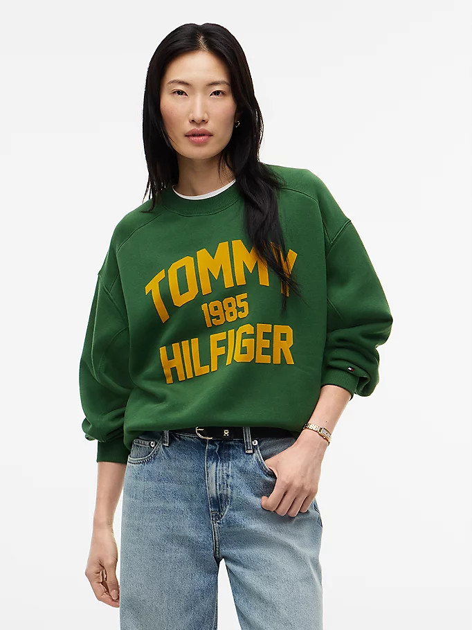 Flock Varsity Logo Oversized Sweatshirt | Tommy Hilfiger UK