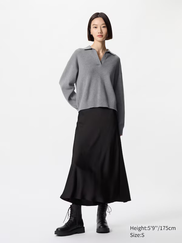 Katoenen Relaxed Fit Trui met Polokraag | Uniqlo NL