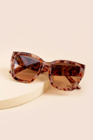 Women's Adrienne Large Tortoise Shell Sunglasses in Multi by Francesca's - Size: One Size | Francesca's