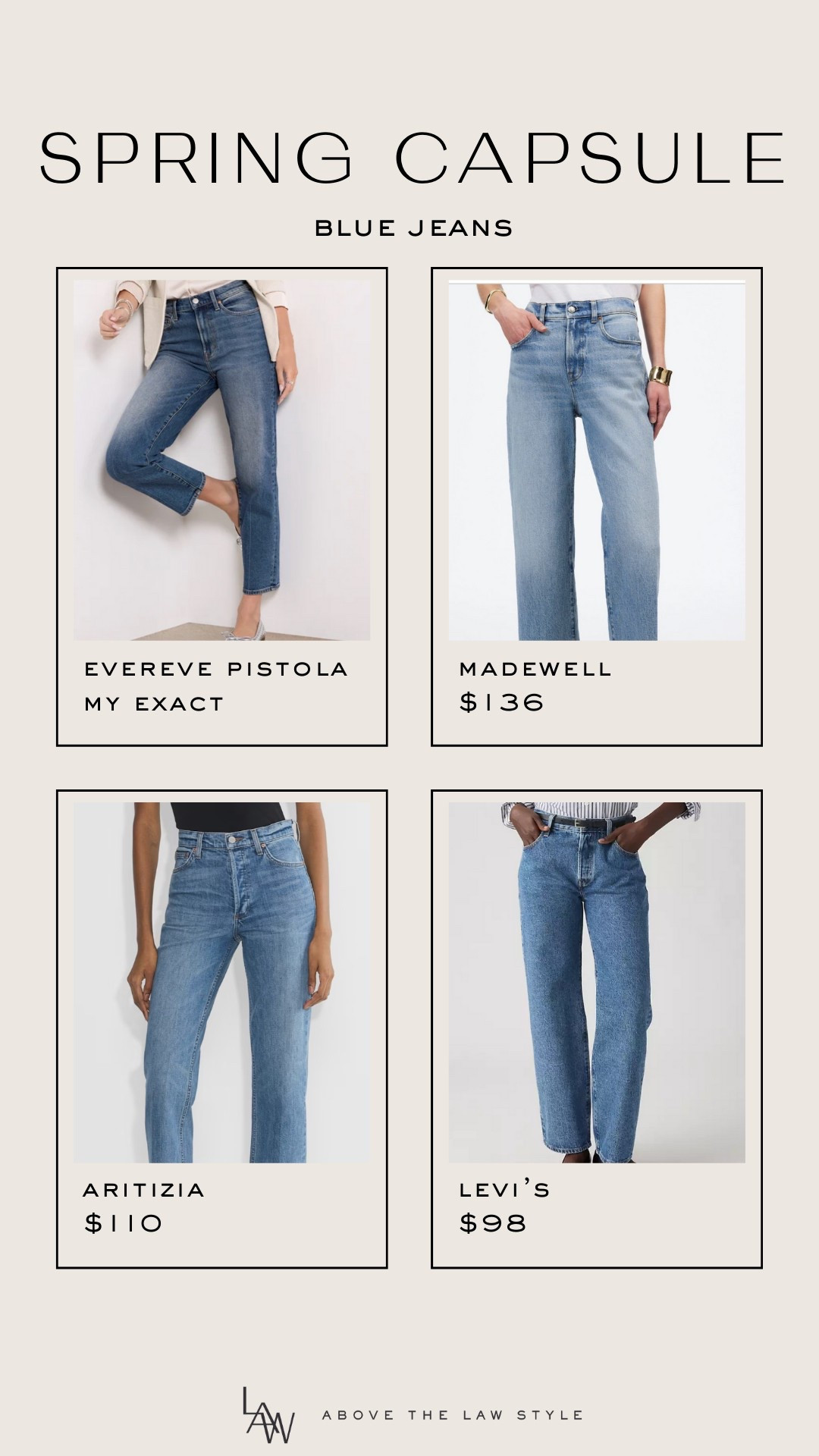 Spring Capsule: Blue Jeans

#LTKStyleTip #LTKFindsUnder100 #LTKFindsUnder50