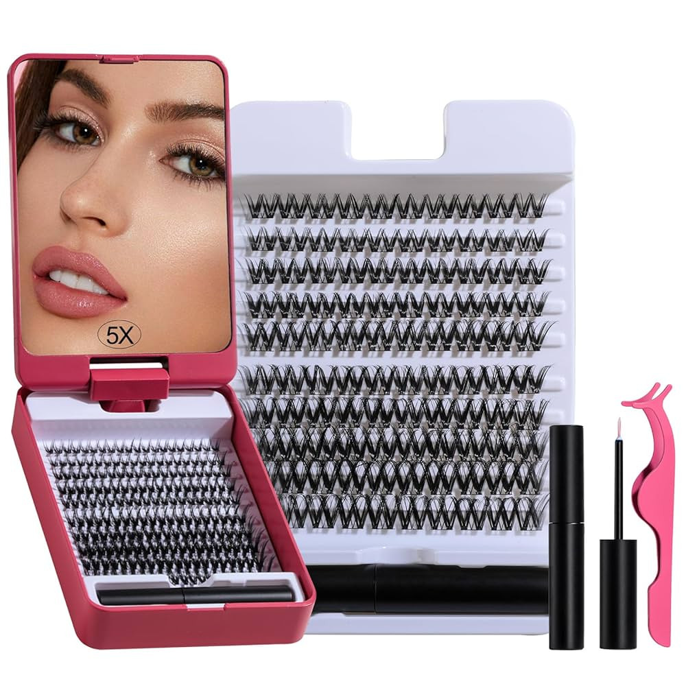BS-MALL Lash Clusters Kit – Individual Fake Eyelashes Clusters Kit Ultra-Thin Invisible Lash Ba... | Amazon (US)