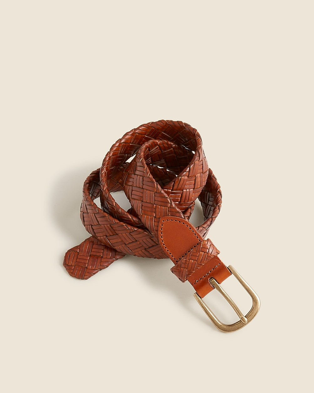 Chunky braided leather belt | J. Crew US