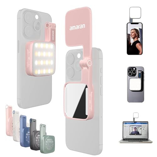 Amaran Go Magnetic Selfie Phone Light,Dual LED Light Source (Pink) | Amazon (US)