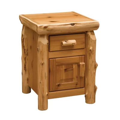 Cedar Log Enclosed Nightstand | Wayfair North America