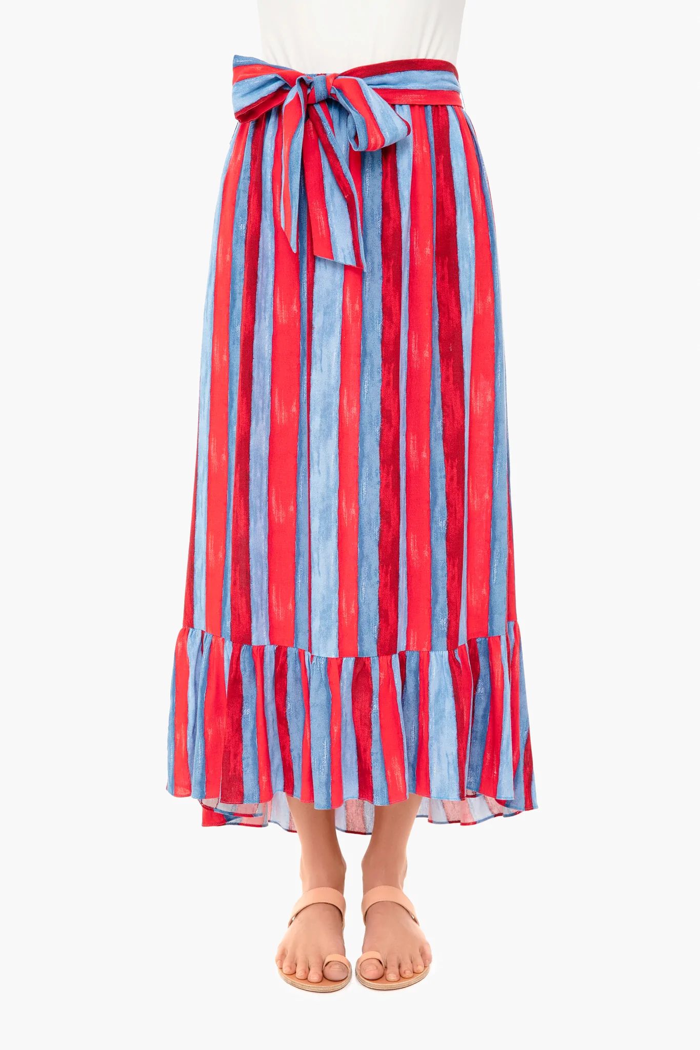 Painterly Stripe Hampton Wrap Skirt | Tuckernuck (US)