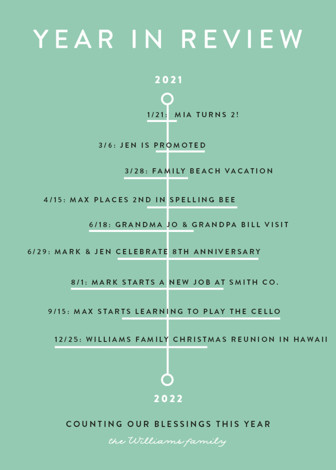 "Blessing Tree" - Customizable Holiday Cards in Green by Becca Thongkham. | Minted