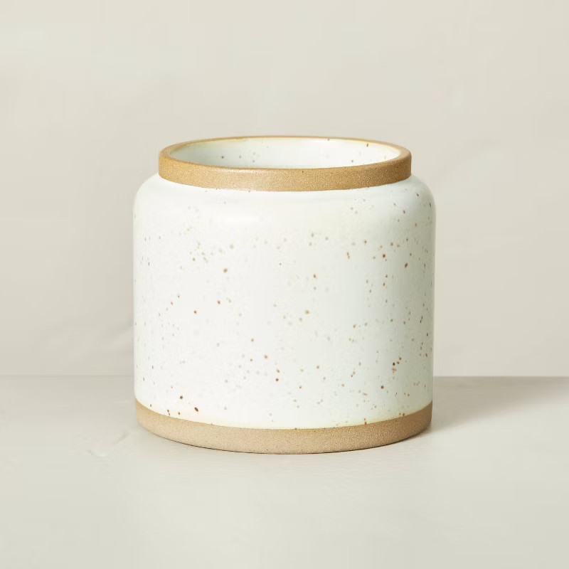 Birch & Amber Speckled Ceramic Candle Cream - Hearth & Hand™ with Magnolia | Target