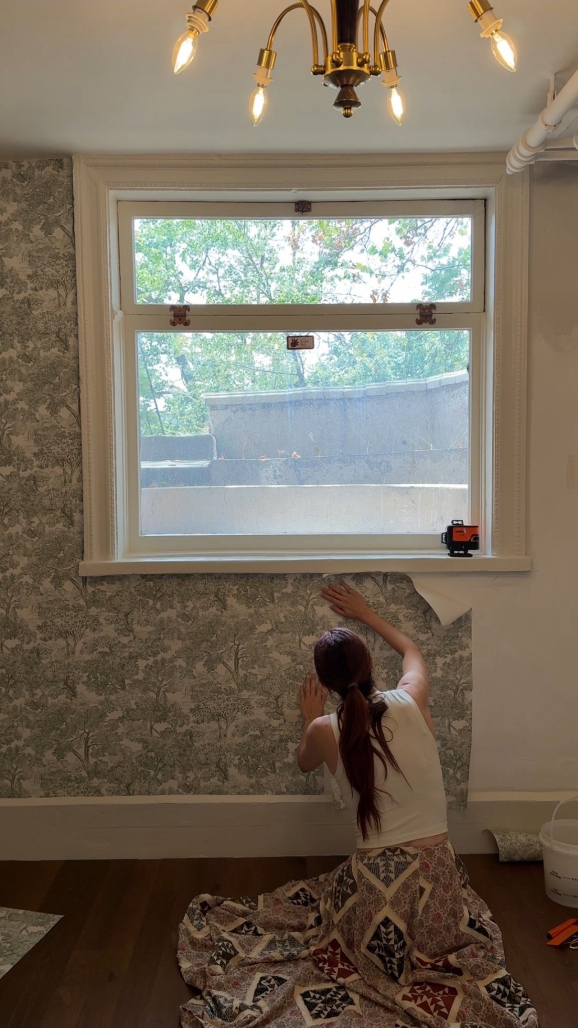 I LOVE how this sage green toile wallpaper turned out in the bedroom remodel! Affordable, prepasted, and easy to work with. What more could you ask for?

And better yet!?! It comes in a variety of colors so just pick your favorite! Would look so cute in a powder bathroom or cozy nook!

#LTKHome #LTKFindsUnder100 #LTKFindsUnder50