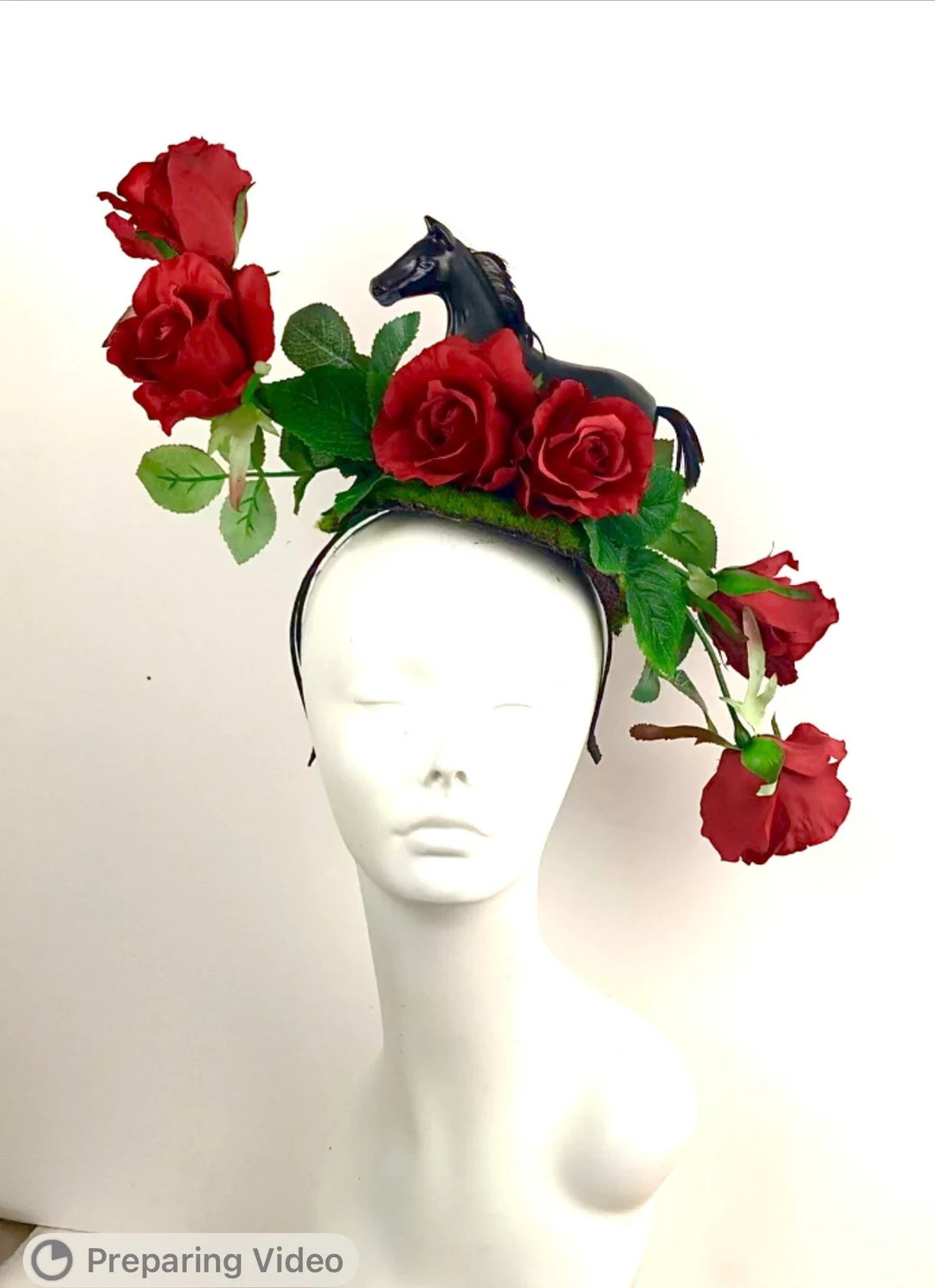 Horse Fascinators- Derby hat- Red Rose fascinator- Polo Match | Etsy (US)