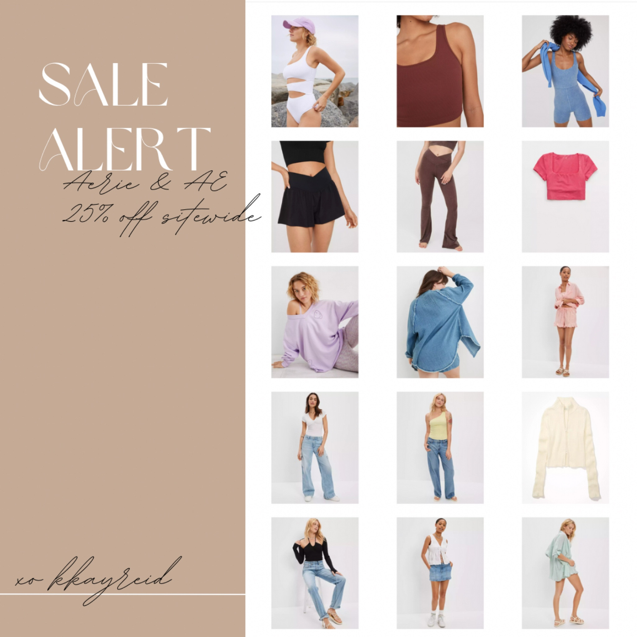 LTK Sale Alert 🚨 25% off sitewide at Aerie and American Eagle! Swim, sweaters, leggings, sports bras…you name it! #aeriesale #americaneaglesale #aerie #swim #americaneagle #leggings #active #springsale

#LTKsalealert #LTKSale #LTKswim