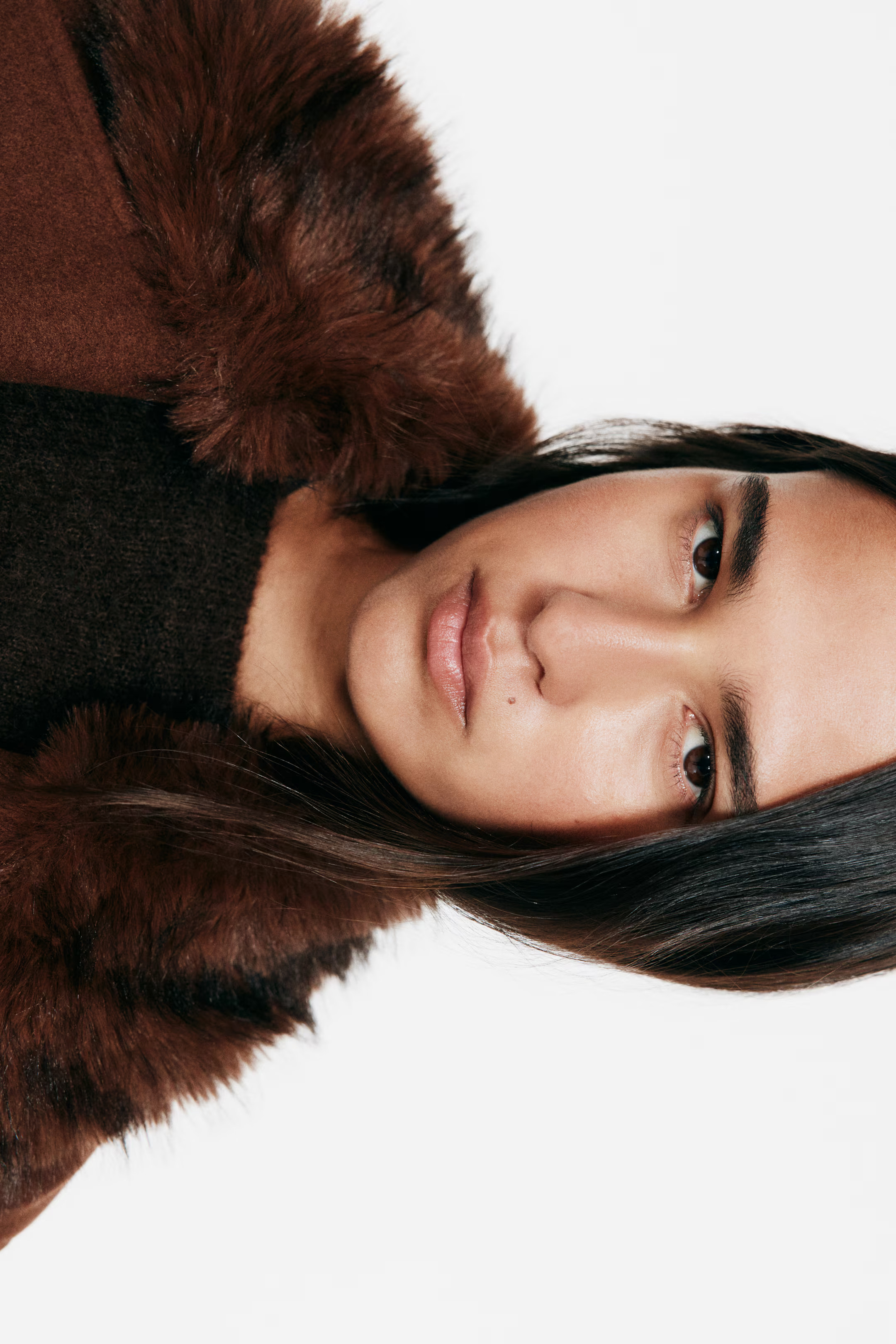 Pea Coat with Fluffy Collar | H&M (US + CA)