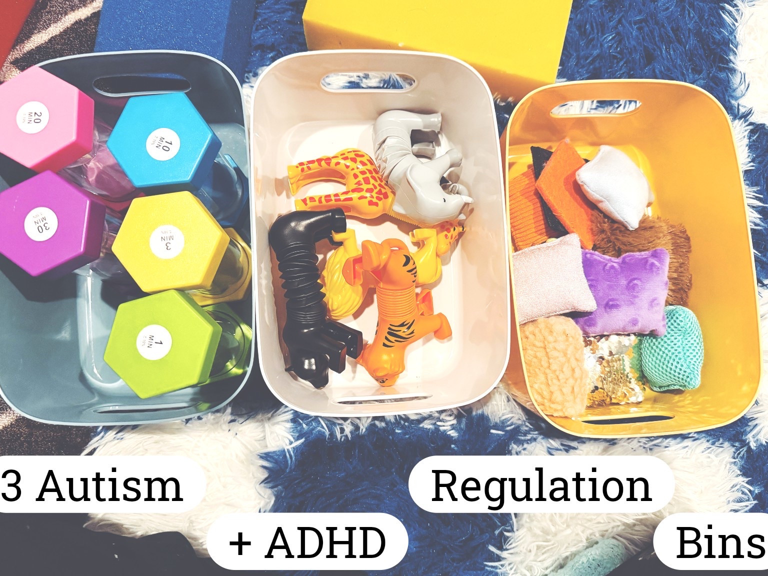 Some dollar store bins and throw in some fidgets. I like to rotate the bins and I usually only offer them when I know regulation is needed or to prevent full blown dis-regulation. We’re not specifically huge on fidgets but we do use them from time to time.
[Only bcuz of my child’s preferences, nothing wrong with fidgets]

#sensorybin #sensoryactivity #autismtoys #sensoryroom #calmdowncorner 


#LTKmomlife #LTKSaleAlert #LTKKids