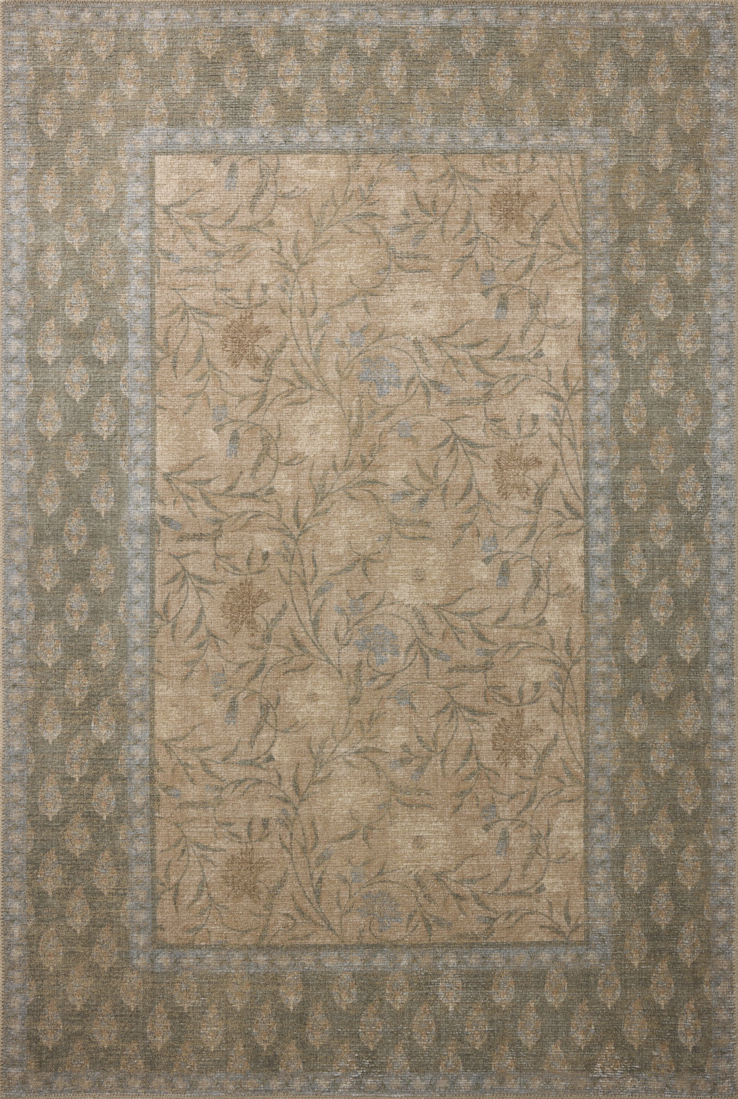 Rifle Paper Company x Loloi Edinburgh Sand / Green  Area Rug | Wayfair North America