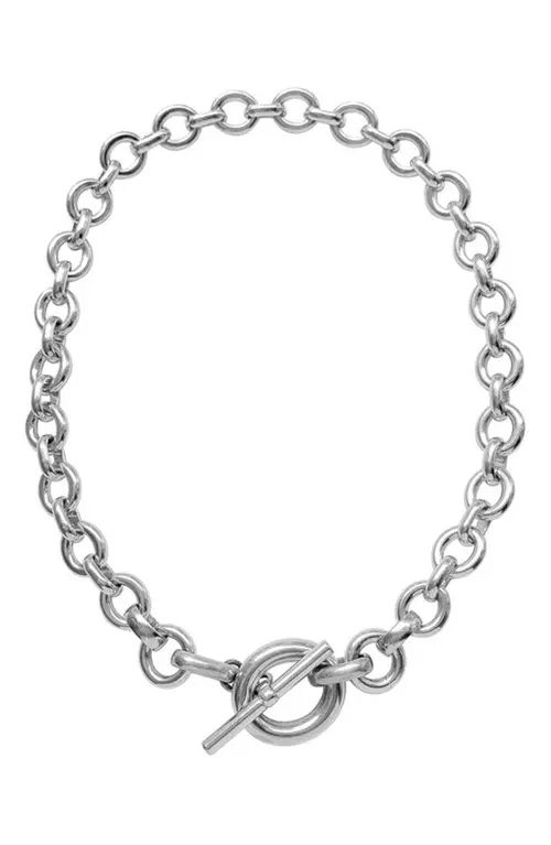 Laura Lombardi Portrait Collar Necklace in Platinum Plated at Nordstrom, Size 18 | Nordstrom