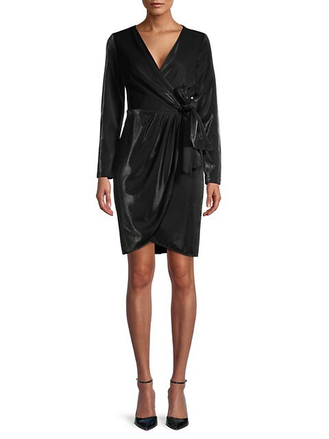 julia jordan Long-Sleeve Wrap Dress on SALE | Saks OFF 5TH | Saks Fifth Avenue OFF 5TH